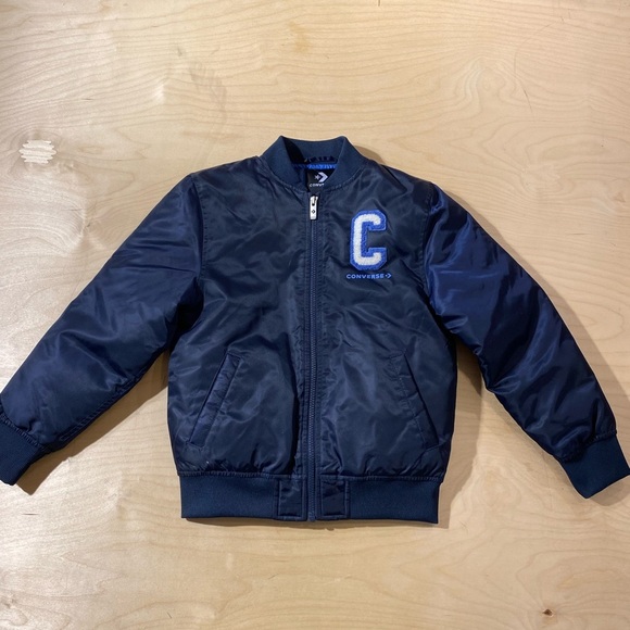 Converse Kids Navy Bomber Jacket Small (IZ) - Picture 3 of 12